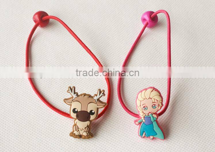 Frozen cartoon characters kids elastic hair tie, frozen girl hair tie
