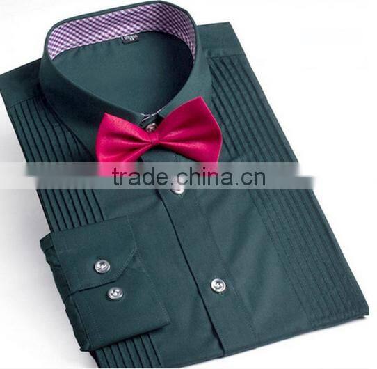 new men's wing collar white tuxedo dress shirt with french cuffs