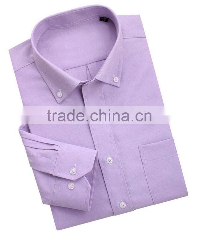 Mens Cotton CVC TC White yellow short sleeve collar Oxford Shirt