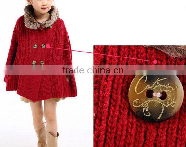 Latest Wool Sweater Fur Poncho Designs For Grils