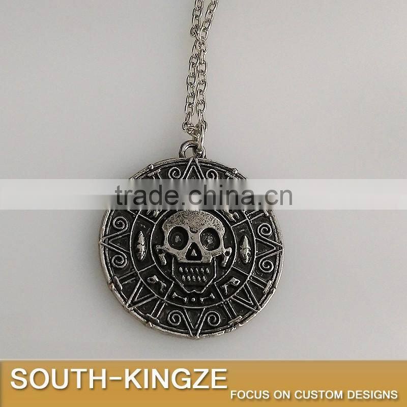 Carribean Sea Marine Style Metal Antique Silver Pendant