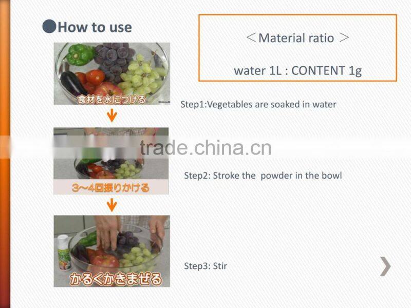 Japan Food, Fruit, and Vegetable Wash Detergent made by Natural Scallop Shell 90g