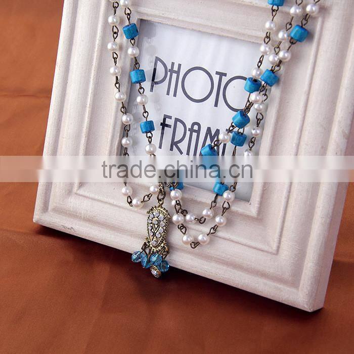 Two Row Wave Tassel Chain Crystal Charm Women Head Hair Headband Headpiece Hot