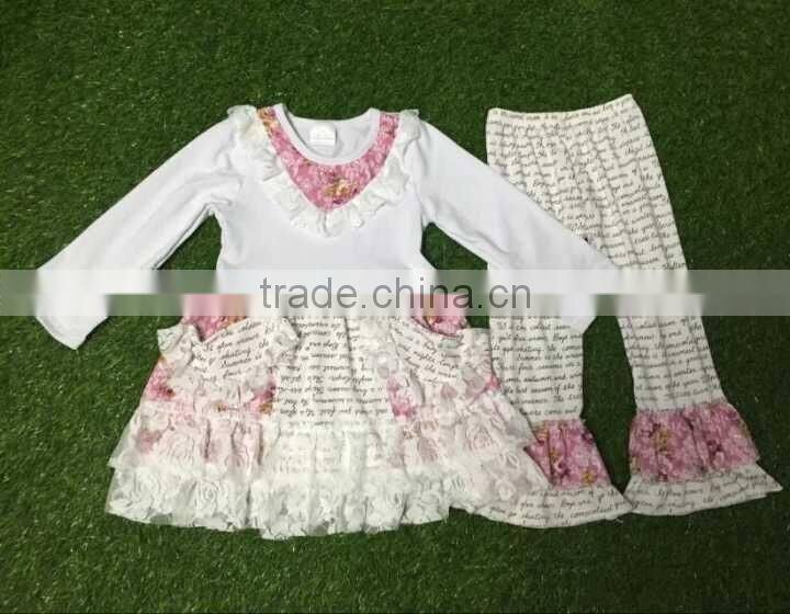 2016 Baby Halloween Costume Wholesale Clothing,Long Sleeve polka-dot pants capri set,cotton design