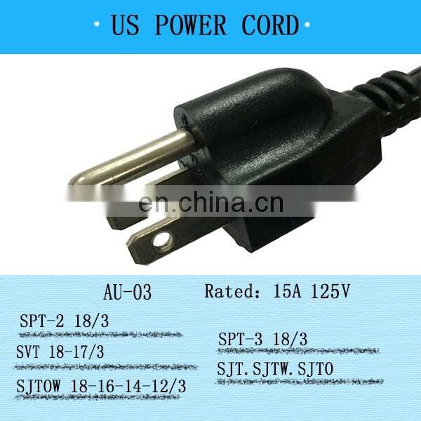 NEMA 5 15P SJTW 16/3 multi socket extension cord,wireless extension cord,extension cord powered by battery 30 amp rv power cord