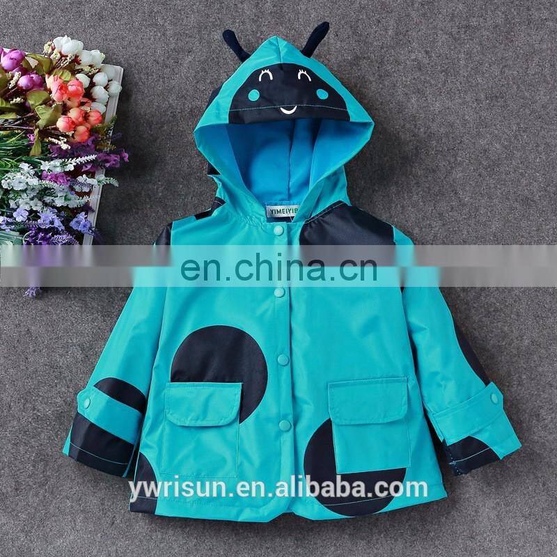 Latest Blazer Rain Coat Kids Hooded Jacket Custom Design Yellow Windbreaker
