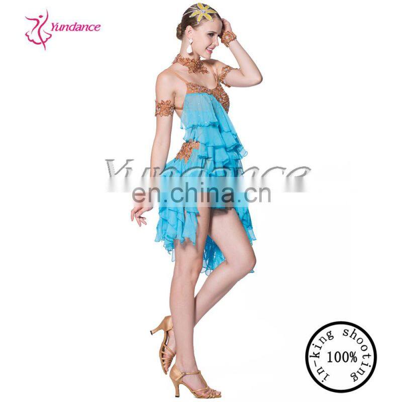 2016 Fashion Spandex Latin Dance Dress Lady L-11315