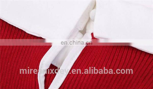 korean pullover peter pan collar woman sweater with wave edge