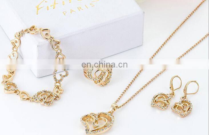 Twisty Heart Zircon Alloy Ring Wedding Engagement Rings High Quality Alloy Crystal Ring