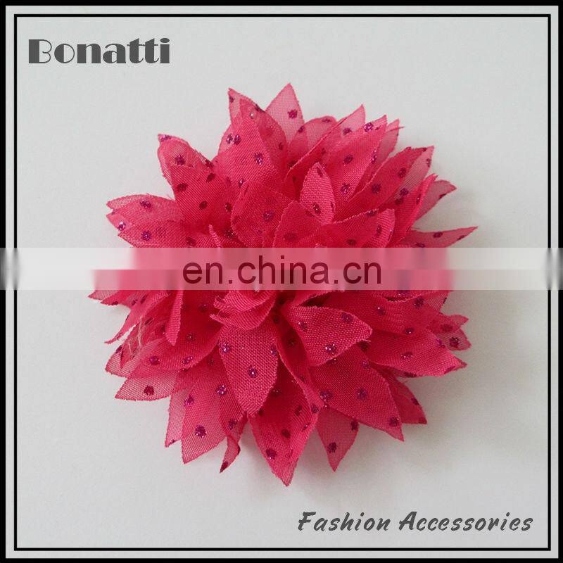 2014 Fashion small fabric brooch flower green fabric flower brooch