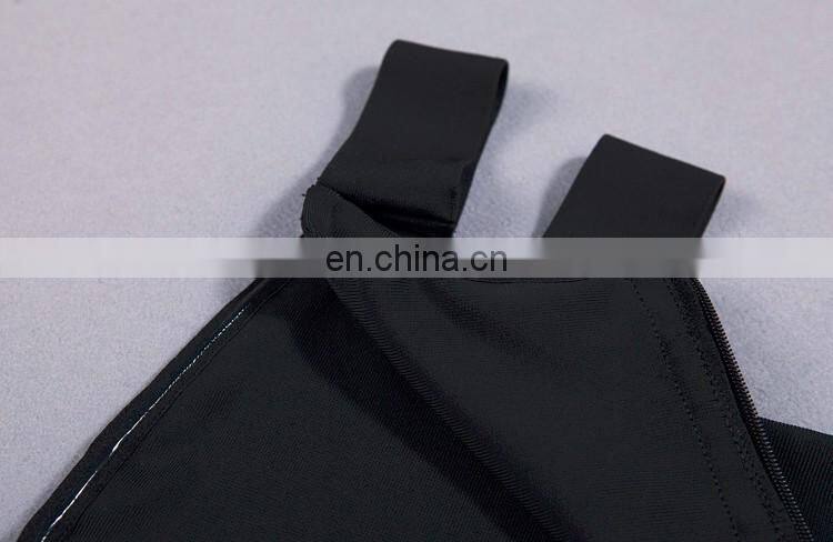 Amigo 2017 new designer sex black off-shoulder double sleeve jigh slit bandage dress long evening dresses for women party wear