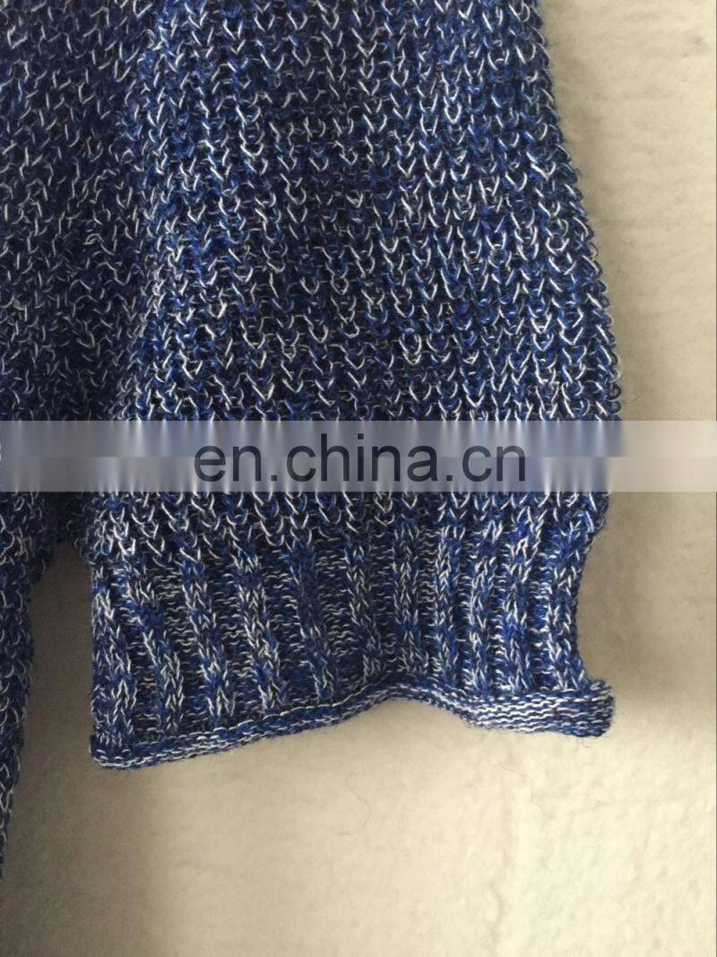 2017 stylish men blue v neck nice knit soft sweater t shirt