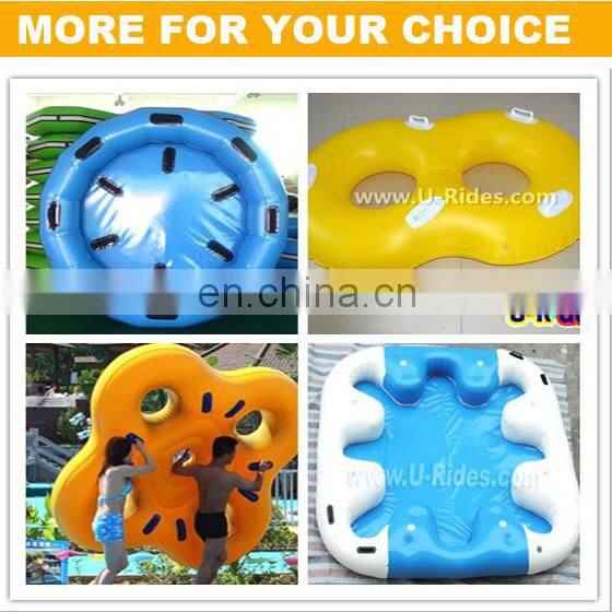 Green Color Inflatable Floating Boat For Water Park