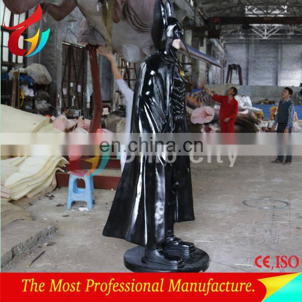 Park Decoration Life Size Movie Batman Fiberglass Superhero Sculpture