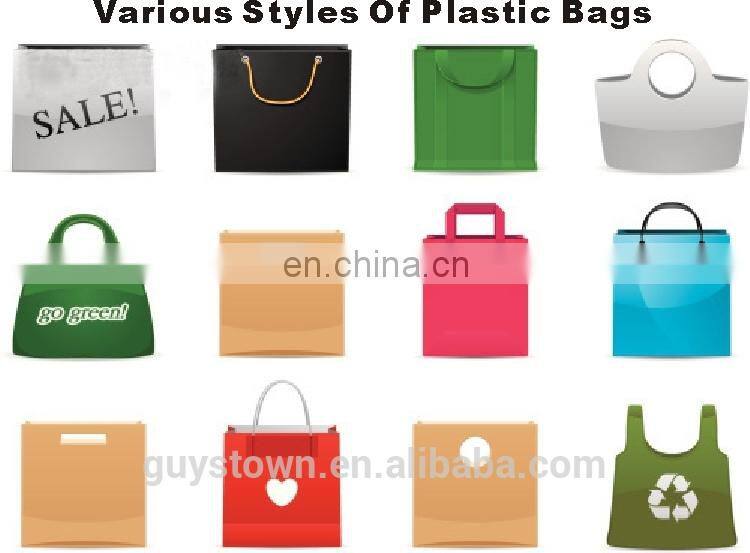 customized private design printed logo plastic softloop handle shopping bag