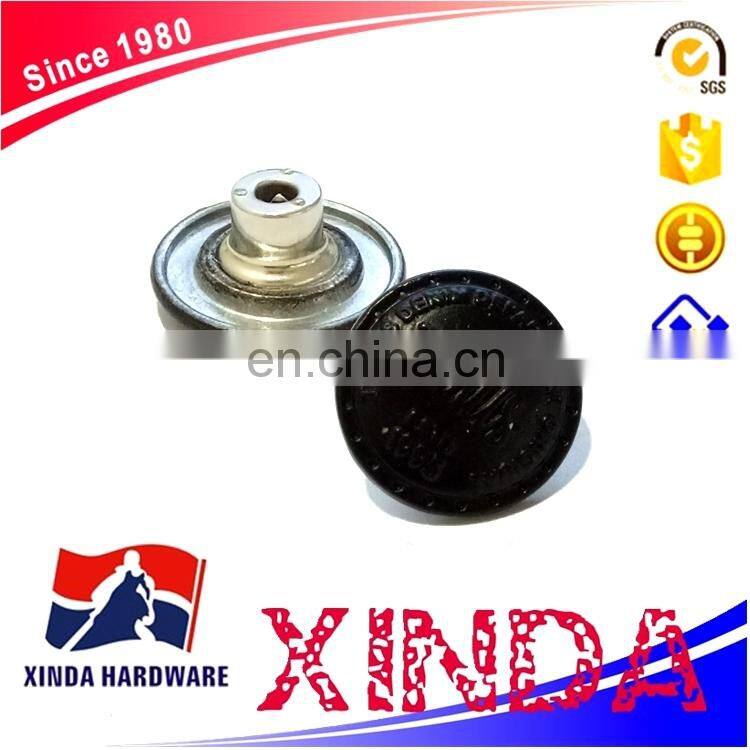 High quality plating round metal jeans button for suspender trousers