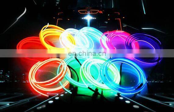 2018 Car EL Wire 10 Color selected 3M 2AA battery inverter decor Led thread sticker indoor decals accessory Flexible Neon Light