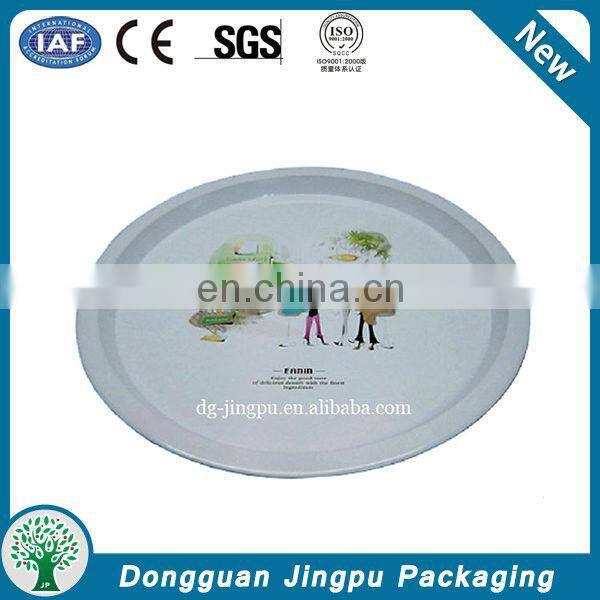 Dongguan customized round metal small tin tray