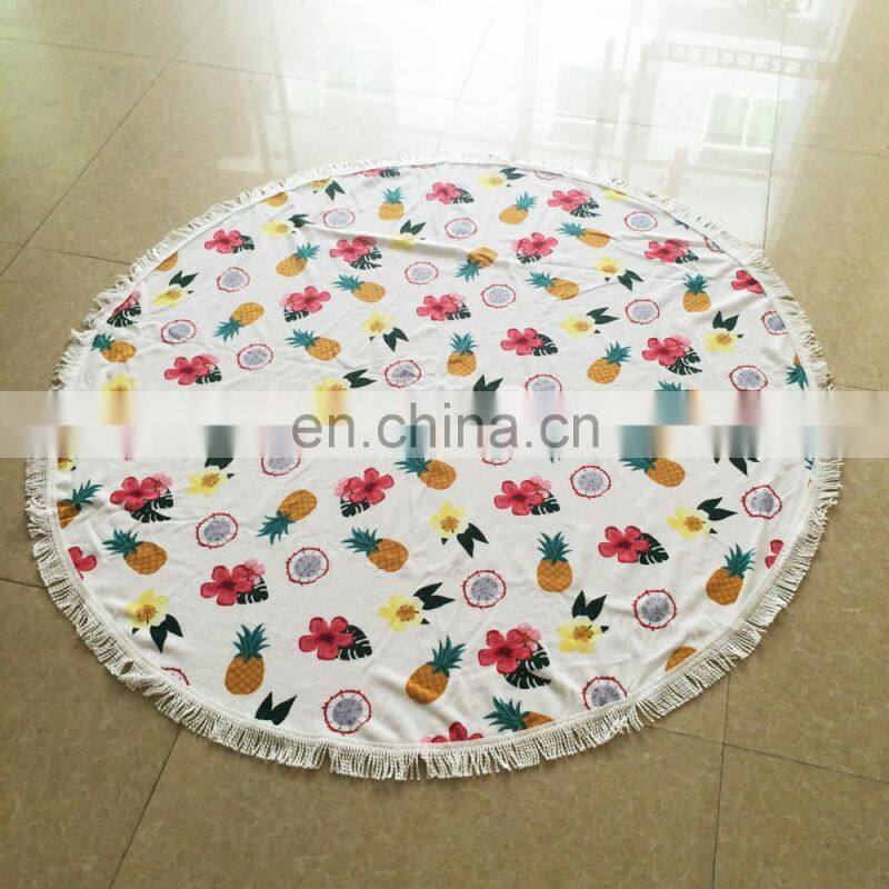 M0050 Micro Fiber Round 'Roundie' Beach Towel With Tassels