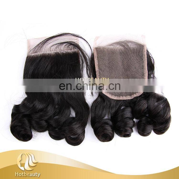 Top selected brazilian curly human hair with closure,lace closure for girls hair products