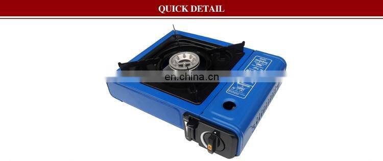 Popular Blue Color Electronic Ignition 1 No of Gas Burner Butane Portable Gas Stove
