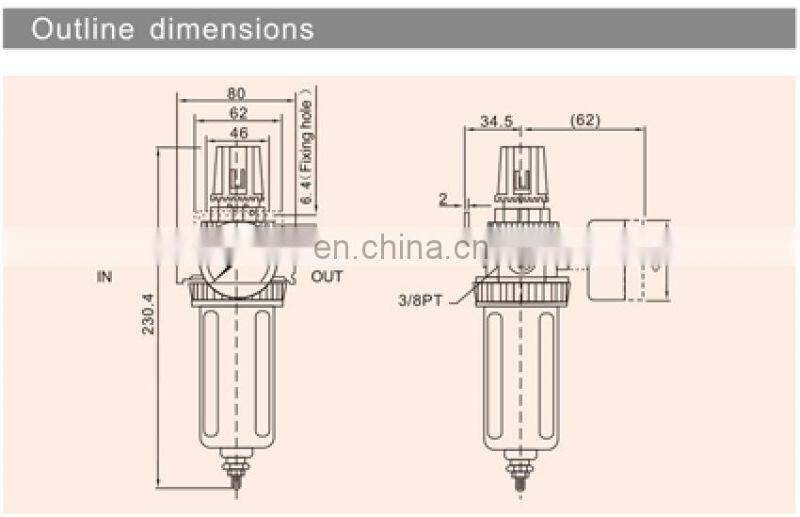 SFC SFR SL Pneumatic oil-water separator frl unit