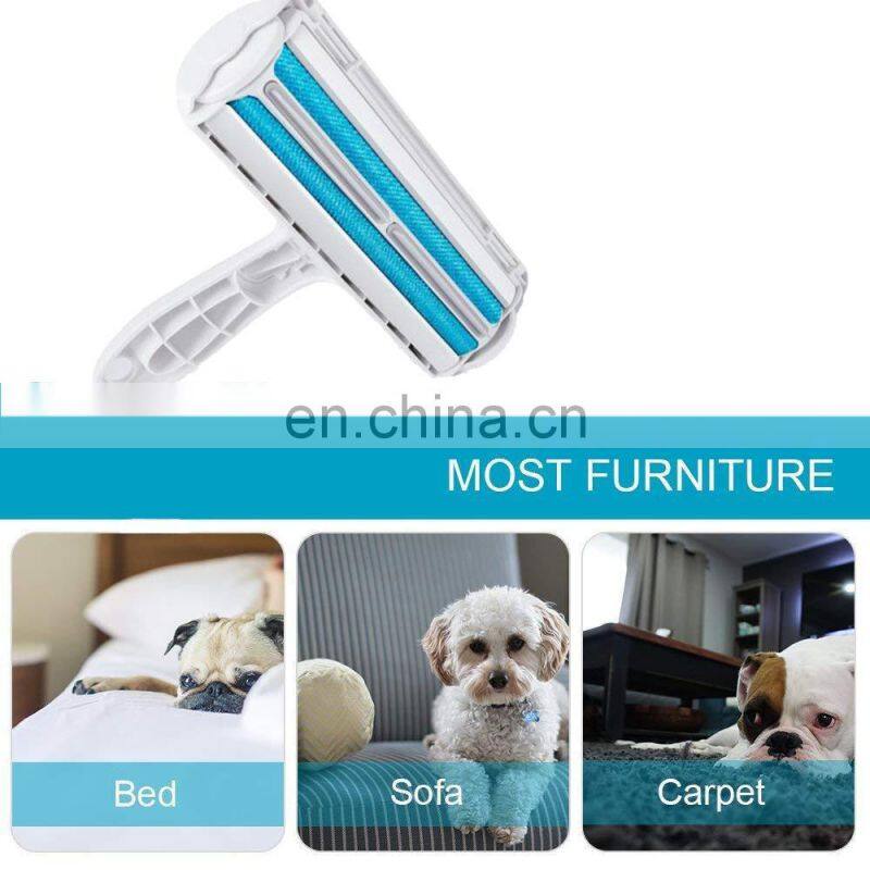 One Hand Operate Plastic Dog Cat Hair Removal Lint Brush Pet Fur Remover Roller