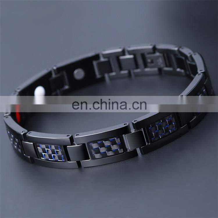 Far infrared 3000 gauss titanium magnetic therapy bracelet