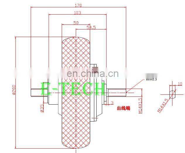 high quality 8" 36v 350w brushless scooter hub motor