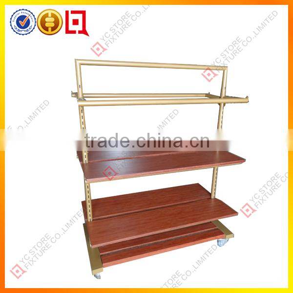 3 Tiers Wooden Clothes Store Display Table