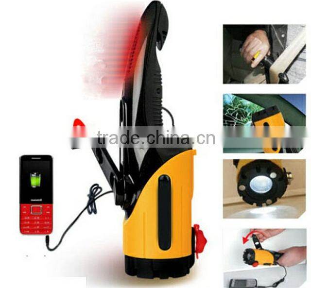 Multi function LED car emergency hammer rechargeable led safety light