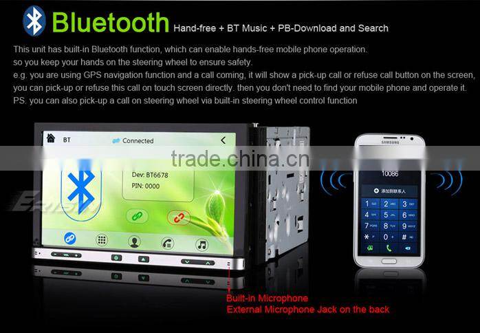 Erisin ES7005G 7" HD 2 Din Car DVD Player with 3G GPS Radio