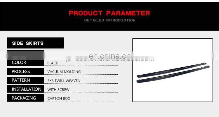 13-17 Q50 Side Skirts Extension Carbon Fiber Bottom Line for Infiniti Q50