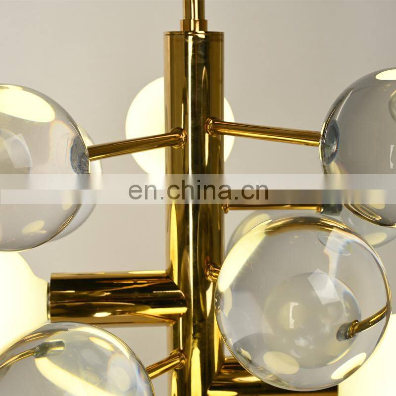 Art Supplies Nordic Lamp Ceiling Light Titanium Gold Globe Bubble Chandelier