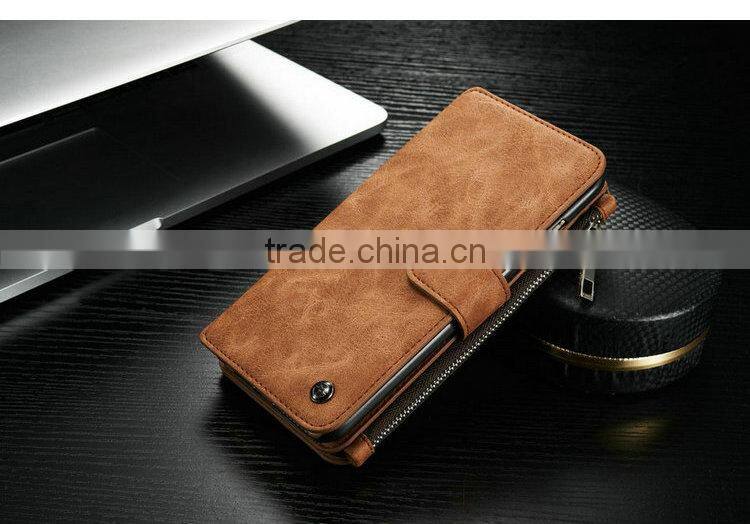 best sale genuine leather for Samsung NOTE 5 case, for Samsung NOTE 5 detachable wallet case