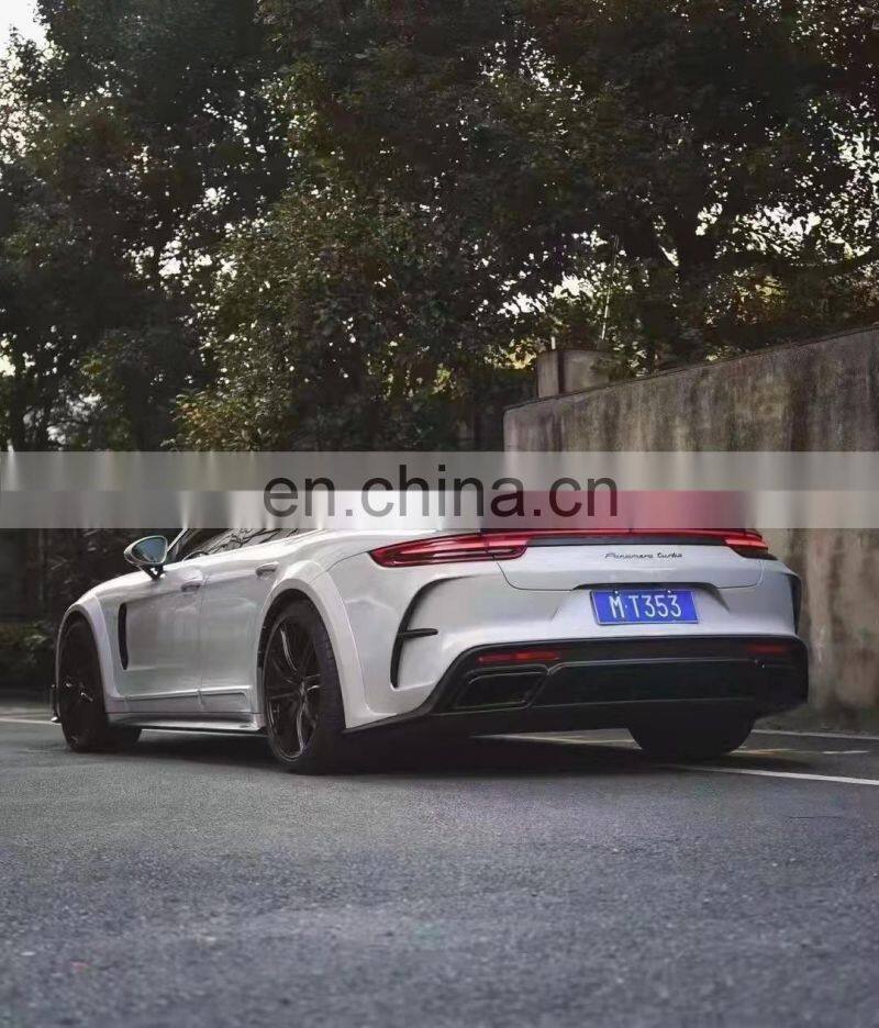 Runde Resin Or Carbon Fiber Material For 2017-2019 Porsche Panamera 971 Mansory Style Body Kit Front Rear Bumper Lips Hood