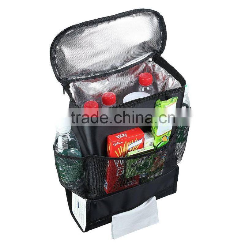 Car Back Seat Organizer/Auto Seat /Multi-Pocket Travel Storage Bag/Insulated Car Seat Back Drinks Holder Cooler