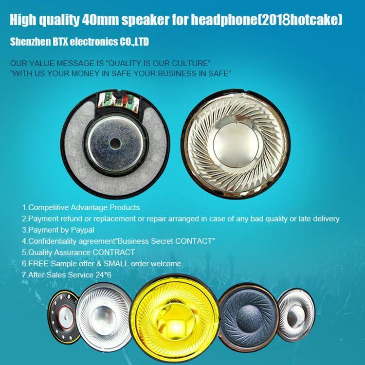 High Quality 40 Mm Headphone Driver Unit With Low Price