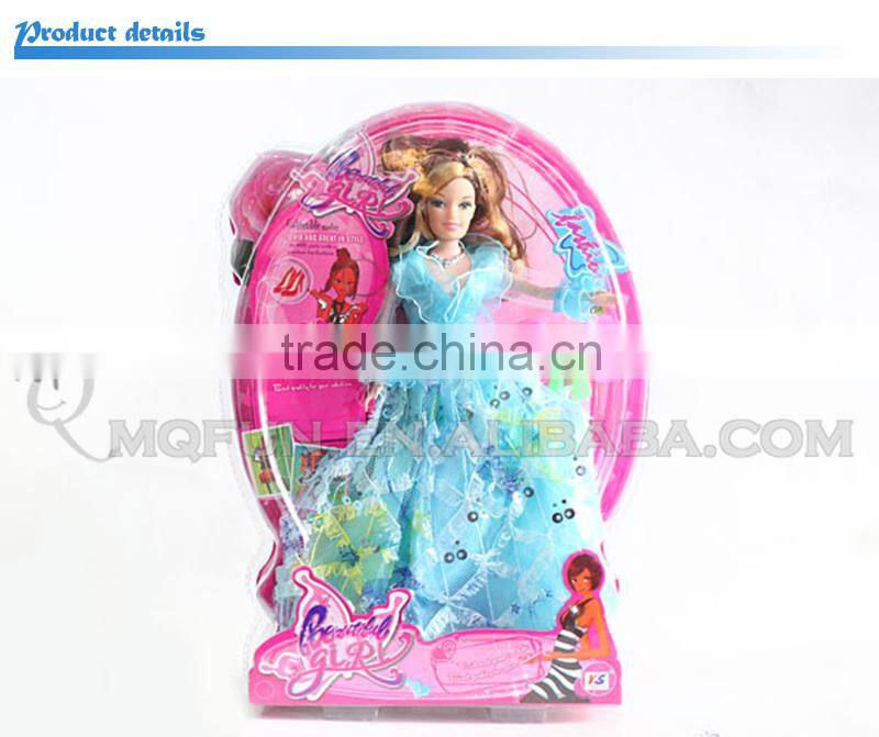 Mini Qute 36 cm kawaii beautiful American Latex kid fashion Plastic doll model educational toy with accessories NO.YS2012-1C