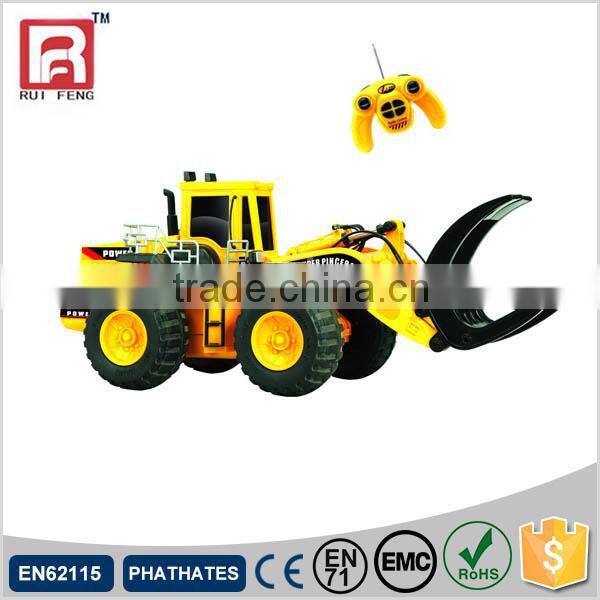 Radio control large yellow plastic toy forklift