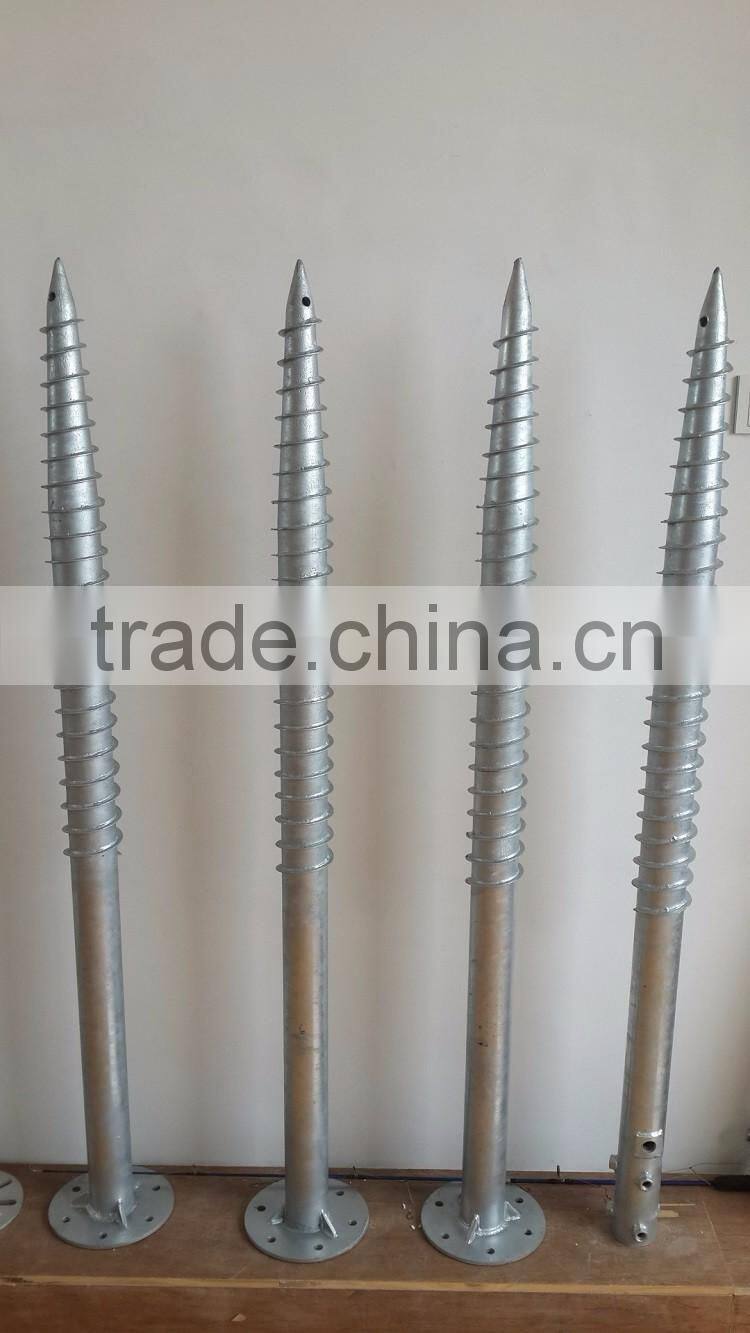 Galvanized Steel Solar Ground Screw for Solar Farm Plant pole anchor