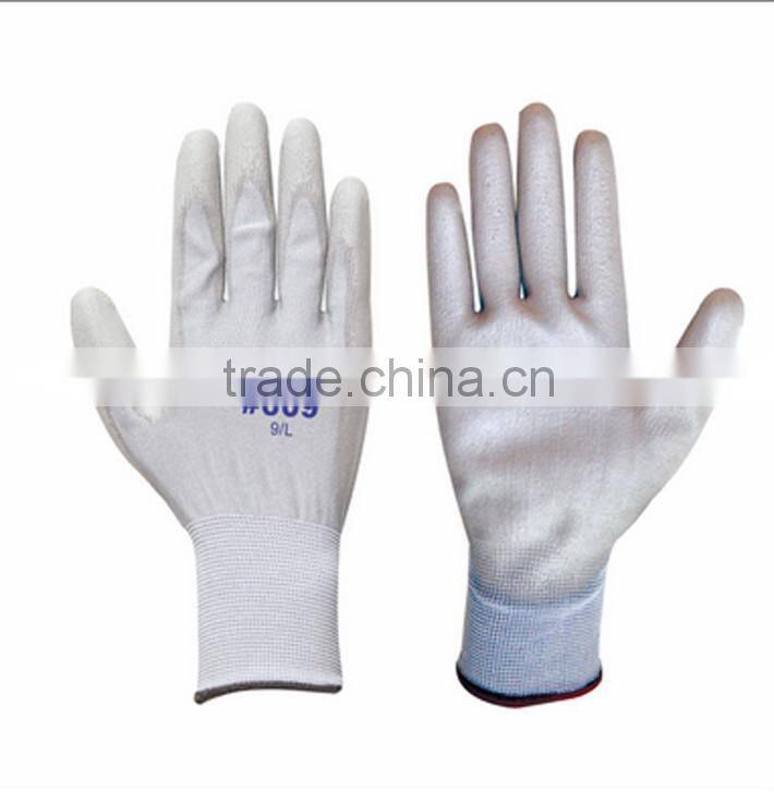 pu coated cut resistance gloves/ palm PU coated working gloves