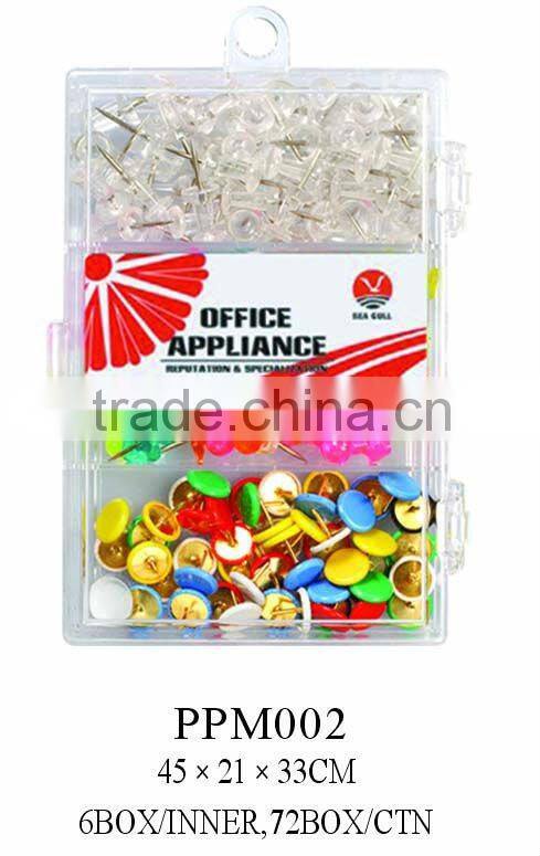 Wholesale pp box packing clear map push pins drawing pins with good use