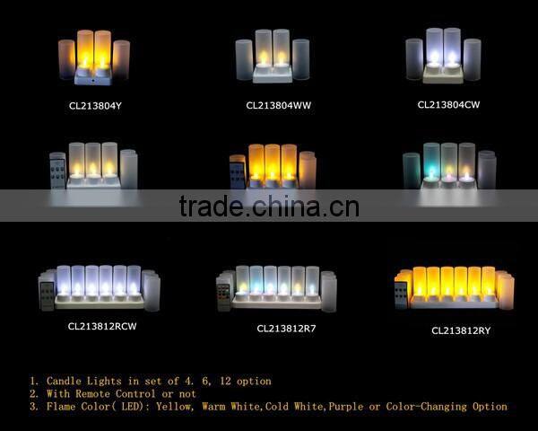2016 hot sale LED rechargeble candles for wedding decoration