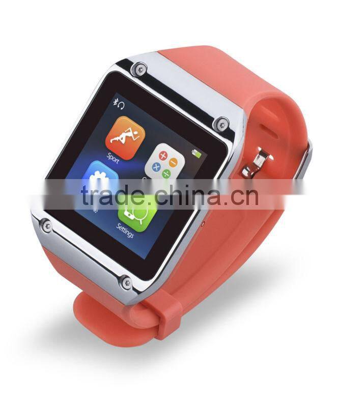 Wholesale Alibaba best selling 2014 lastest colorful Bluetooth smart watch with phone call, bluetooth and music