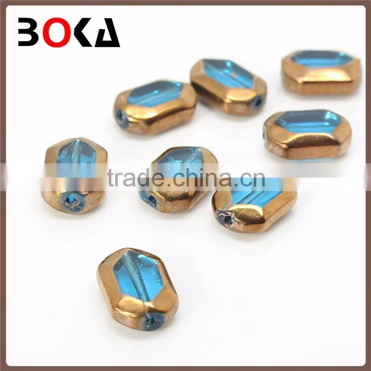 DIY Design New golden border glass beads gemstone crystal glass beads for custom design belt wedding dress