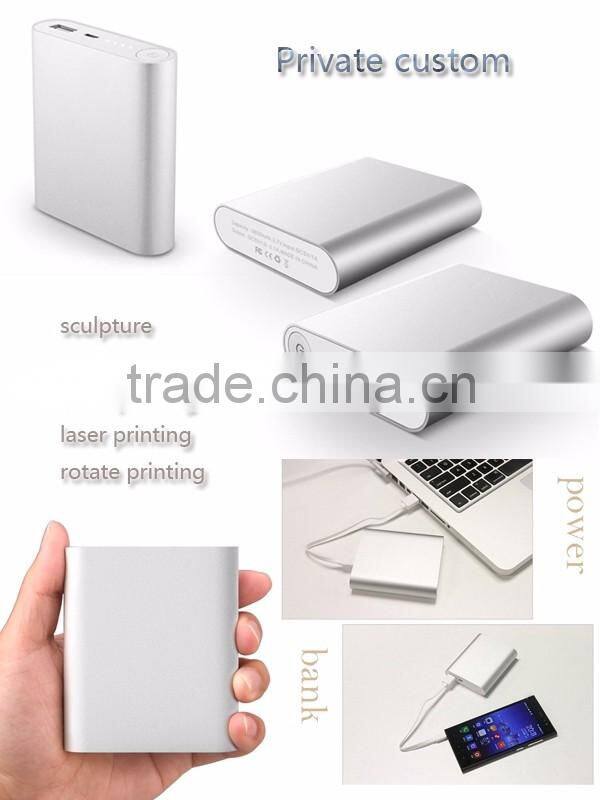 OEM 18650 portable power bank 10400mAh customized logo
