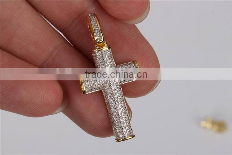 Fashion wedding 925 pure silver cross pendant religious jewelry