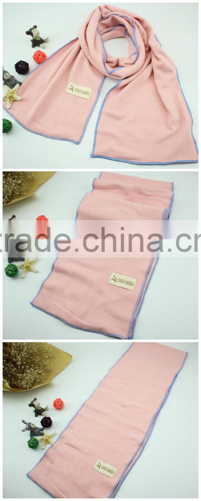 Hot Selling Cute Lovely Plain Cotton Candy Color Boys Girls Fashion Baby Scarf