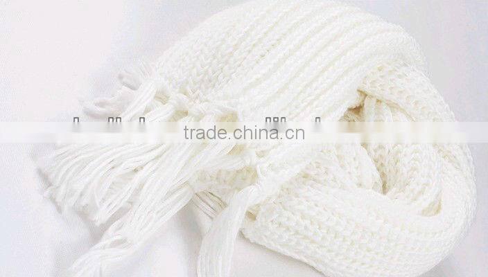 2013 Fashion Long Tassel Lady Knitted Scarf